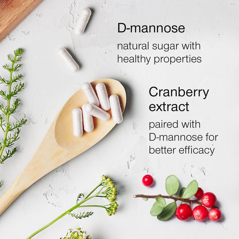 D-Mannose with Cranberry Capsules - 1000mg D Mannose & Cranberry
