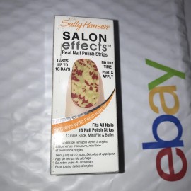 SALLY HANSEN Salon Effects Real Nail Polish Strips 530 AFLORABLE unsealed NIB