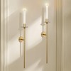 Sziqiqi Wall Candle Holder Gold: Candle Sconces Wall Decor Set