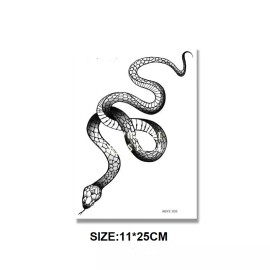 YEAHGOSHOPPING Black Snake Temporary Tattoo Stickers For Women Men Body Waist Waterproof- 3 pcs