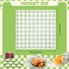 100 Pcs Green Checkered Wax Paper Sheets for Food Wrapping
