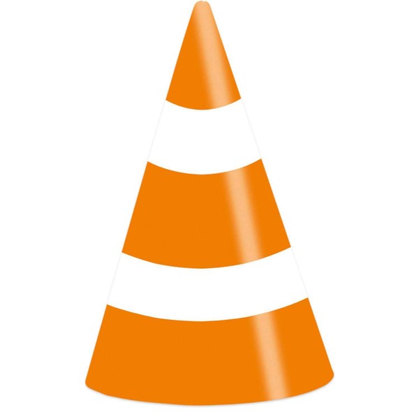 Amscan 9906589 - On the Road Birthday Party Cone Hats - 8 Pack