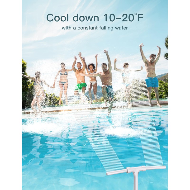 2025 Height Upgrade Pool Fountain for Above Ground/Inground Pools with