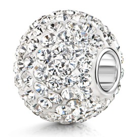 925 Sterling Silver Crystal Bead Element Necklace Pendant Beads #1098 Model: