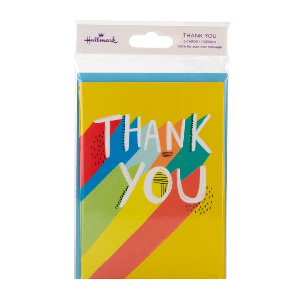 Hallmark Pack of 5 Thank You Cards from 1 Graphic Text Design