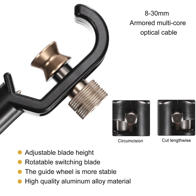 sourcing map Wire Stripper Coax Cable Jacket Slitting Tool for