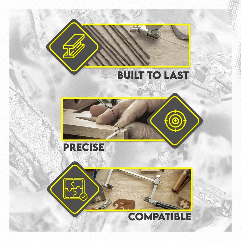 SE 144-Piece Jeweler's Piercing Saw Blade Set - Precision Steel