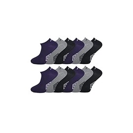 Umbro - 12 pairs Men's Sport Trainer Performance Socks - UK 6-11 (Assorted)