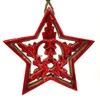 DARO DEKO Wooden Star Hanger with Cord Red Brown 14