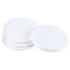 Parlynies 4 Pack Round Restaurant Serving Trays, Plastic Food Service