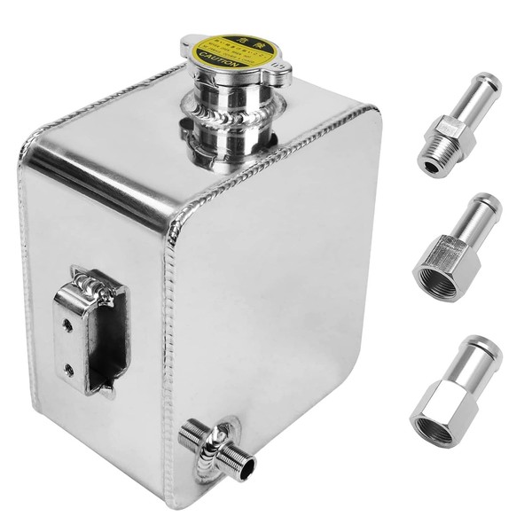 BOMLING 2.5L Universal Water Coolant Expansion Tank Aluminum Alloy Coolant