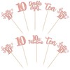 ZHUOWEISM 15 PCS Happy 10th Birthday Centerpiece Sticks Ten Hello