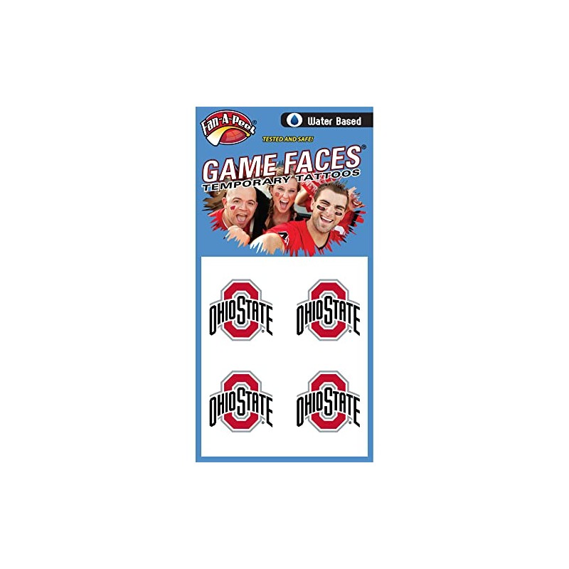 Ohio State Buckeyes Team Logo Temporary Tattoos
