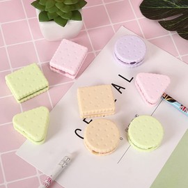 AKOAK 4 Pcs Cute Cookie Sharpener, Pencil Sharpener for Primary School Students, Creative Stationery for Children (Random Distribution of Styles and Colors, Not Optional)