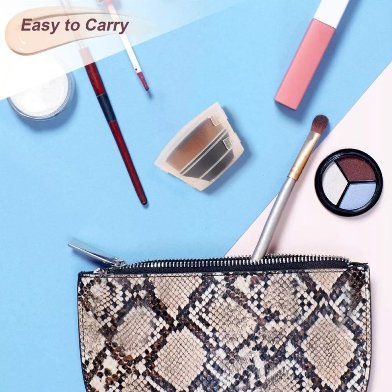 generic Set 2 Brochas Kabuki Planas Para Maquillaje Base Corrector