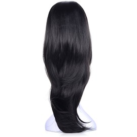 OneDor 22" Semi Curly Hair Women Ladies 3/4 Half Wig Premium Japanese Synthetic Kanekalon fibers Wigs with Secured Mesh Head Cap (R1)