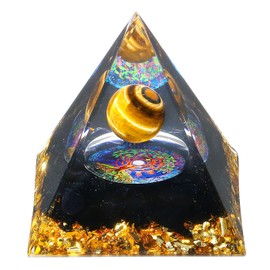 XIANNVXI Healing Crystal Tower Orgonite Orgone Tower,Obsidian Crystal Gemstone Tower,Healing Crystal Gifts for Women Men
