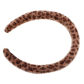TOVINANNA Leopard Print Plush Headband for Women Comfortable Warm Hair Band for Fall Fashion Accessories for Stylish Outfits