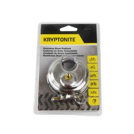 Kryptonite Keyed Padlock, Stainless Steel Heavy Duty Lock with Keys, High Security Waterproof Keyed Lock for Outdoor Use, Gym Locker, Sheds, Fence, Toolbox, Storage Unit,Silver