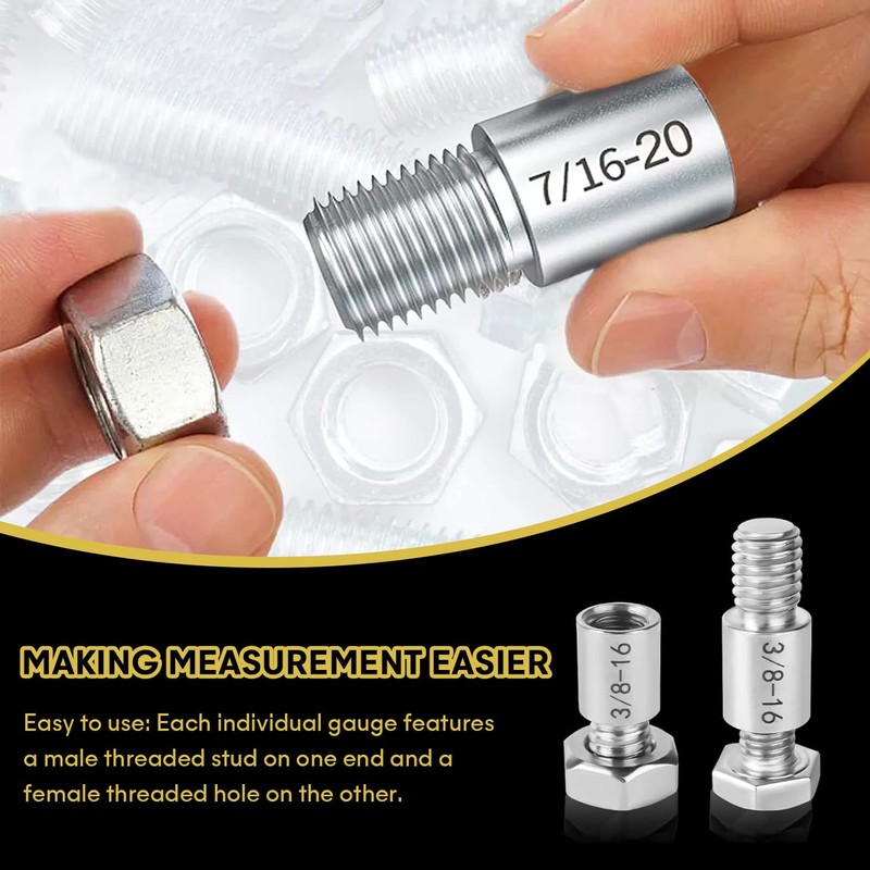 LOZAGU 44pc Nut and Bolt Gauge Set - 44 Gauges