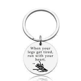 Runner Trainer Christmas Inspirational Gifts for Best Friend Runner Keychain Gifts for Runners Nephew Xmas Encouragement Gifts for Cousin Trainer Keyring Gifts for Runner Running Accessories for Men