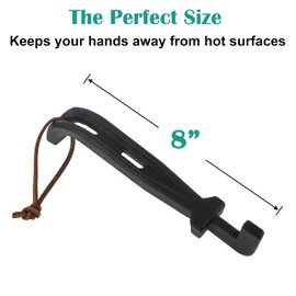 Cast Iron Grill Grate Lifter, Barbecue Universal Grid Lifter, Hot Surfaces handling Lifter Gripper for Most Charcoal Grills and Gas Grills