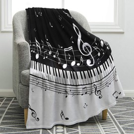 Jekeno Music Note Gifts Blanket for Women Men, Music Gifts Throw Blankets for Teacher Adult Kids Girls Boys Music Lovers, Christmas Birthday Valentine's Day Music Decor Gifts for Home Bed Couch
