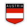Squiddy Austria Flag Shield - Vinyl Sticker Decal for Phone, Laptop, Water Bottle (3" high)