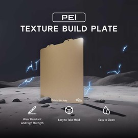 Double Sided PEI Build Plate for Bambu Lab X1/ X1C/A1/P1P/ P1S 3D Printer, 257x257mm Texture PEI Build Plate +Smooth PEI Sheet 3D Printer Flexible Spring Steel Removable Platform