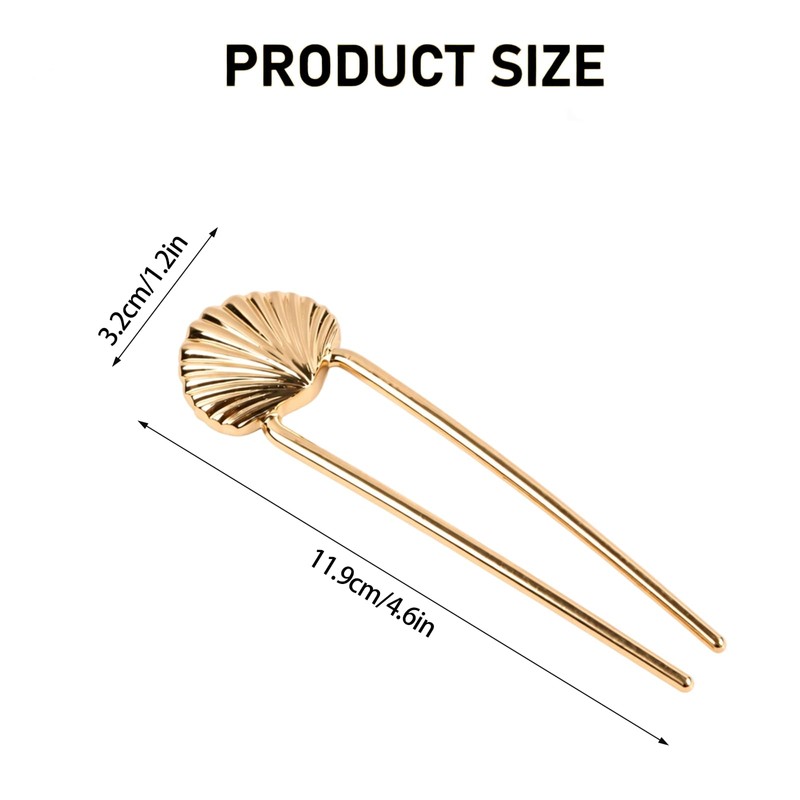 Elegant French Hair Pin for Women,U Shaped Metal Hair Fork