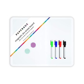 Dry Erase Board 11 by 14 in - Magnetic Whiteboard with 4 Markers and 2 Magnets- White Frame- for School, Home, Office, Remote Learning- Easy to Hang on Walls or Magnetic Surface