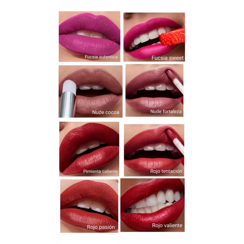 Ésika Labial Ésika Dúo Tattoo Colorfix color fucsia sweet satinado