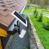 2-in-1 Gutter Mount for Solar Panel, Stick Up Cam Battery,