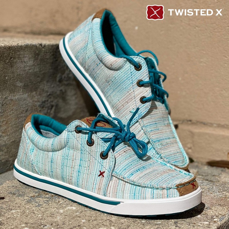 Twisted X Women's Hooey Loper, Moc Toe, Blue & Multi,