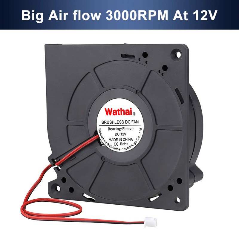 Wathai 120mm x 32mm 12V High Airflow DC Brushless Blower