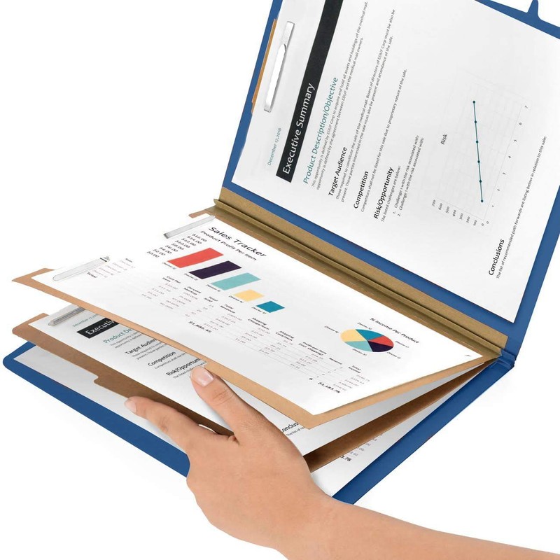 QYH Self-Adhesive Prong Paper Fasteners 2 inch Capacity,120 Fasteners/Box