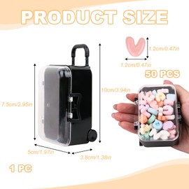 Travel Gift Mini Suitcase with Letter Decoration, Money Gift Travel Holiday Fund Small Suitcase Money Case Macaron Style as Money Gift Money Box Travel Suitcase for Holiday, Travel Fund to Give as a