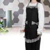 Bowknot Apron Multifunctional Cooking OilProof Waterproof Antifouling Apron for Kitchen(Black