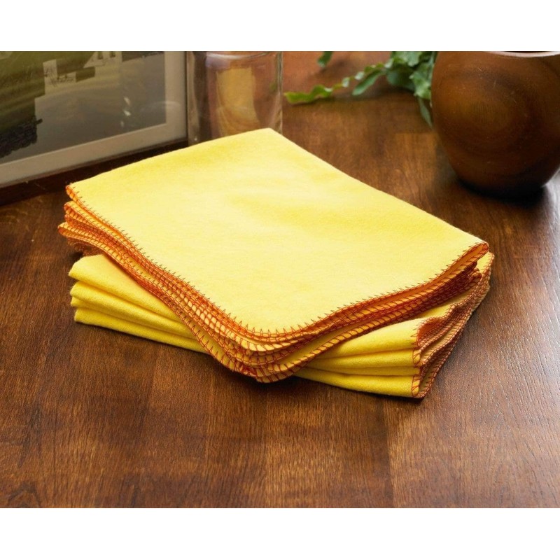 Luxury Quality Large Strong Yellow Dusters Household Cleaning Polishing Dusting