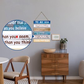 to My Son Daughter Gift from Mom Boys Girls Room Decor Baby Boys Girls Bedroom Decor for Living Baby Room Decor Boys Girls Wooden Bathroom Wall Decor Christmas Wall Art Gifts (to My Son)