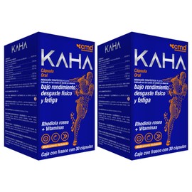 CMD - KAHA - Rhodiola Rosea  Vitaminas - Medicamento Herbolario - 2 Cajas con 1 Frasco de 30 cápsulas cu                                              