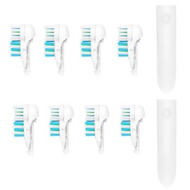 8 Pack Electric Toothbrush Heads Replacement Sensitive Dual Clean Rotating Sets Fit for Braun Oral B Cross Power 4732 3733 4734 Family Bathroom Necessary