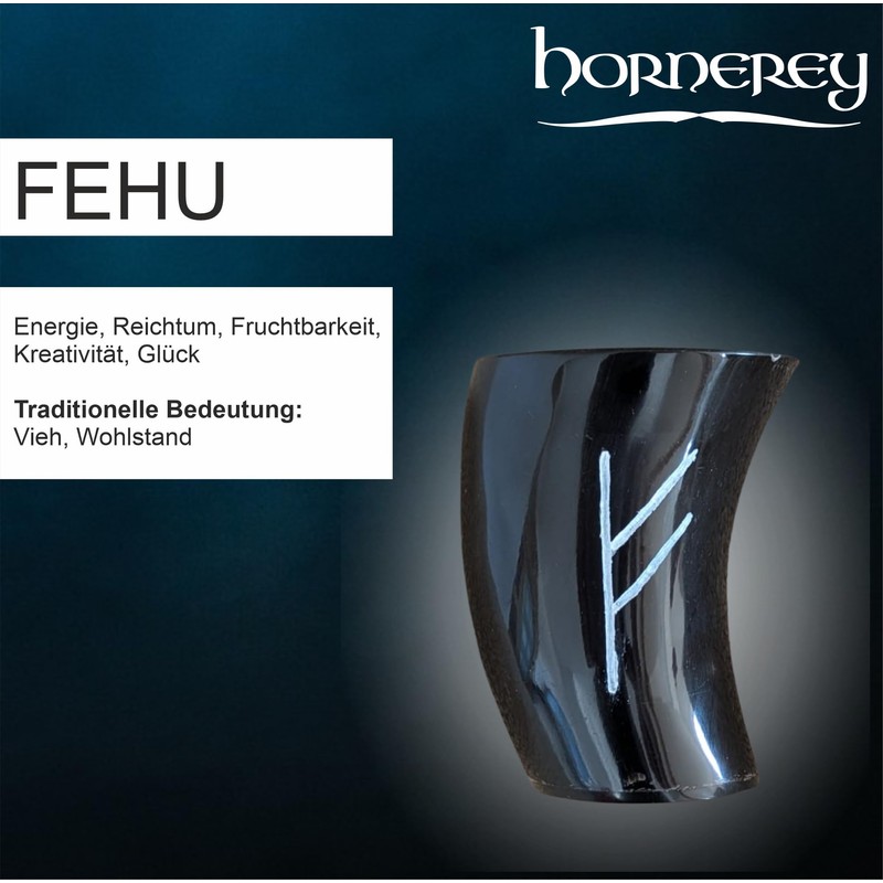 Horn Cup Runes – Engraved Cup Made of Horn –