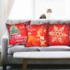 AMLOOPH Christmas Cushion Covers Set Of 6, Red Christmas Decorations