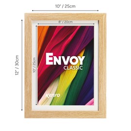 Kenro Natural PVC Photo Frame with White Mat for Photo 8x10 / 20x25cm (Frame Size 12x10 / 25x30cm) - EVC2025N