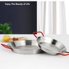 Stainless Steel Paella Pan with Red Handles (22 cm for
