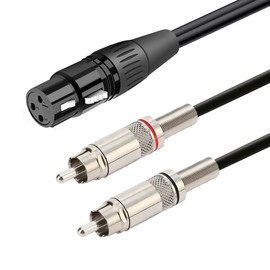 luxferre xlr rca converter cable rca xlr conversion cable canon rc a cable 1m canon female oxygen free copper cable durable compatible with microphones, speakers, amplifiers, mixers, cameras