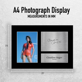 HWC Trading A4 Claudine Auger James Bond Thunderball Gifts Printed Signed Autograph Picture for Movie Memorabilia Fans