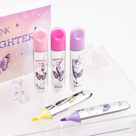 COLNK Chisel Tip Highlighters, Assorted Colors - 12-Pack Cute Set for School Students