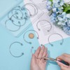 UNICRAFTALE 12Pcs Adjustable Wire Blank Bracelet Stainless Steel Torque Bangles